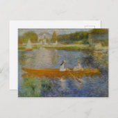 Vintag Pierre Auguste Renoir Boating on Seine Postkarte (Vorne/Hinten)