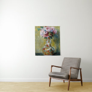 Vintag Pierre Auguste Renoir Bouquet in einer Vase Wandteppich