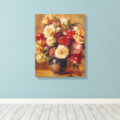 Vintag Pierre Auguste Renoir Bouquet von Rose Leinwanddruck (Insitu (Holzboden))