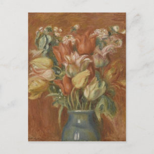 Vintag Pierre Auguste Renoir Bouquet von Tulips Feiertagspostkarte