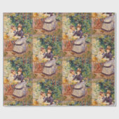 Vintag Pierre Auguste Renoir im Garten Geschenkpapier (Flach)