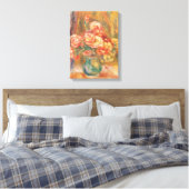 Vintag Pierre Auguste Renoir Vase von Rose Leinwanddruck (Insitu (Schlafzimmer))