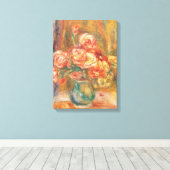 Vintag Pierre Auguste Renoir Vase von Rose Leinwanddruck (Insitu (Holzboden))