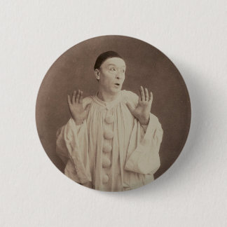 Vintag Pierrot Clown Button
