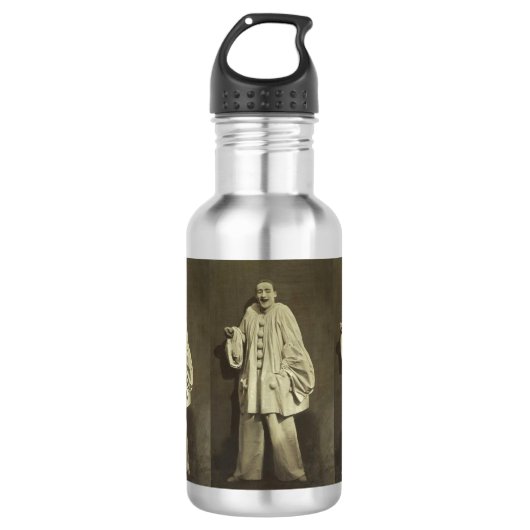 Vintag Pierrot Clown Edelstahlflasche (Vorderseite)