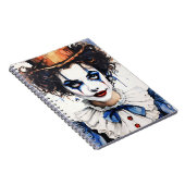 Vintag Pierrot Clown | Notebook Notizblock (Rechte Seite)