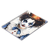 Vintag Pierrot Clown | Notebook Notizblock (Linke Seite)