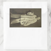 Vintag Pierrot Clown Rechteckiger Aufkleber (Tasche)