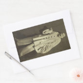 Vintag Pierrot Clown Rechteckiger Aufkleber (Umschlag)