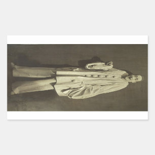 Vintag Pierrot Clown Rechteckiger Aufkleber