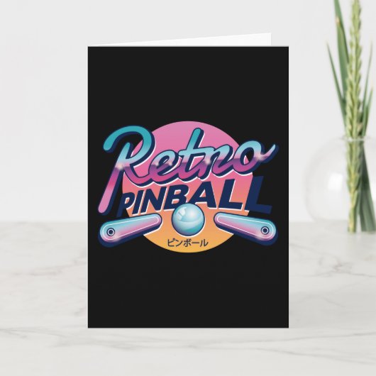 Vintag PINBALL Karte (Vorderseite)