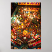 Vintag Pinball Machine Art Poster (Vorne)