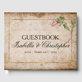 Vintag Pink Berries Wedbook Gästebuch