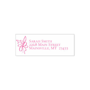Vintag Pink Birth Announcement Girl Self-Inking S Permastempel