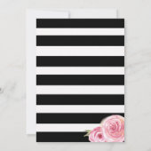 Vintag Pink Blume Bridal Dusche Einladung (Rückseite)