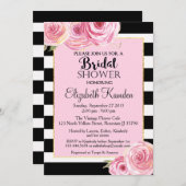 Vintag Pink Blume Bridal Dusche Einladung (Vorne/Hinten)