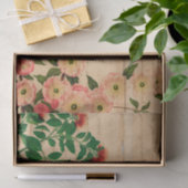 Vintag Pink Botanische Ephemera Seidenpapier (Geschenk)