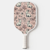 Vintag Pink Bunny Pickleball Paddel Pickleball Schläger (Rückseite)