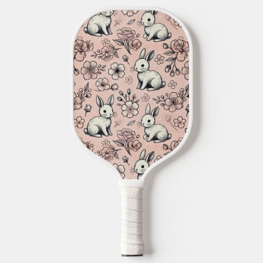 Vintag Pink Bunny Pickleball Paddel Pickleball Schläger (Vorderseite)