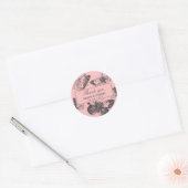 Vintag Pink Butterfly Wedding Danke Sticker (Umschlag)