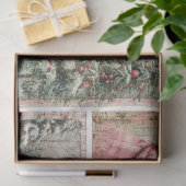 Vintag Pink Christmas 2 Seidenpapier (Geschenk)