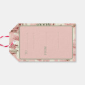 Vintag Pink Christmas Geschenkanhänger (Rückseite Horizontal)