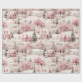 Vintag Pink Christmas Geschenkpapier (Flach)