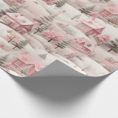 Vintag Pink Christmas Geschenkpapier (Ecke)
