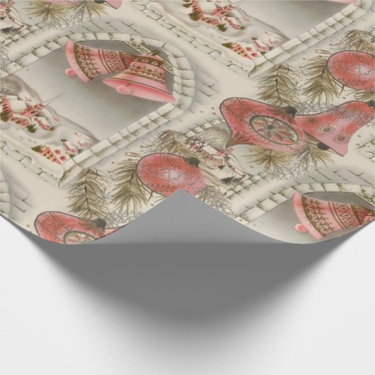 Vintag Pink Christmas Geschenkpapier (Ecke)