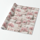 Vintag Pink Christmas Geschenkpapier (Ungerollt)