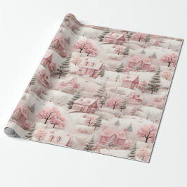 Vintag Pink Christmas Geschenkpapier