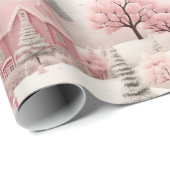 Vintag Pink Christmas Geschenkpapier (Rolleneckpunkt)