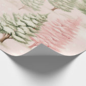 Vintag Pink Christmas Geschenkpapier (Ecke)