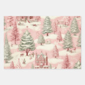 Vintag Pink Christmas Geschenkpapier Set (Vorderseite 2)