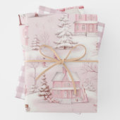 Vintag Pink Christmas Geschenkpapier Set (Beispiel)