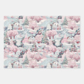 Vintag Pink Christmas Geschenkpapier Set (Vorderseite 2)