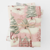 Vintag Pink Christmas Geschenkpapier Set (Beispiel)