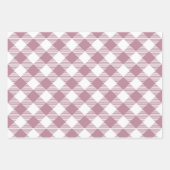 Vintag Pink Christmas Gingham Pattern Geschenkpapier Set (Vorderseite 3)
