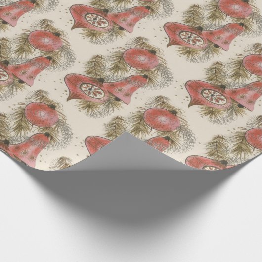 Vintag Pink Christmas II Wrapper Geschenkpapier (Ecke)
