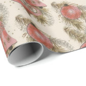 Vintag Pink Christmas II Wrapper Geschenkpapier (Rolleneckpunkt)