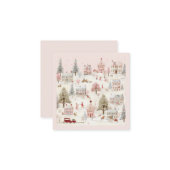 Vintag Pink Christmas Mitteilungskarte (Vorderseite/Rückseite Beispiel)