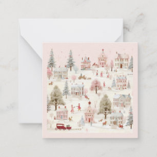 Vintag Pink Christmas Mitteilungskarte