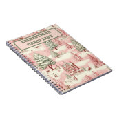 Vintag Pink Christmas Notizblock (Rechte Seite)