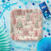 Vintag Pink Christmas Pappteller (Party)