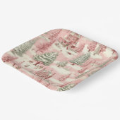 Vintag Pink Christmas Pappteller (Gewinkelt)