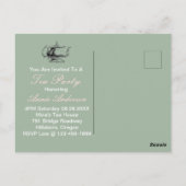 Vintag Pink Cupcake Brautparty Tee Party Postkarte (Rückseite)