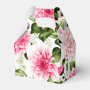 Vintag Pink Dahlias Blumenmuster Hochzeitstorte Geschenkschachtel