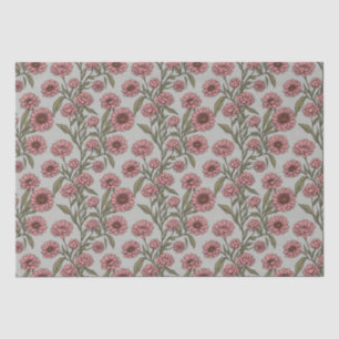 Vintag Pink Daisis Blume Botanischer Garten Seidenpapier