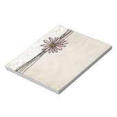 Vintag Pink Daisy Notizblock (Rotiert)