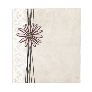 Vintag Pink Daisy Notizblock